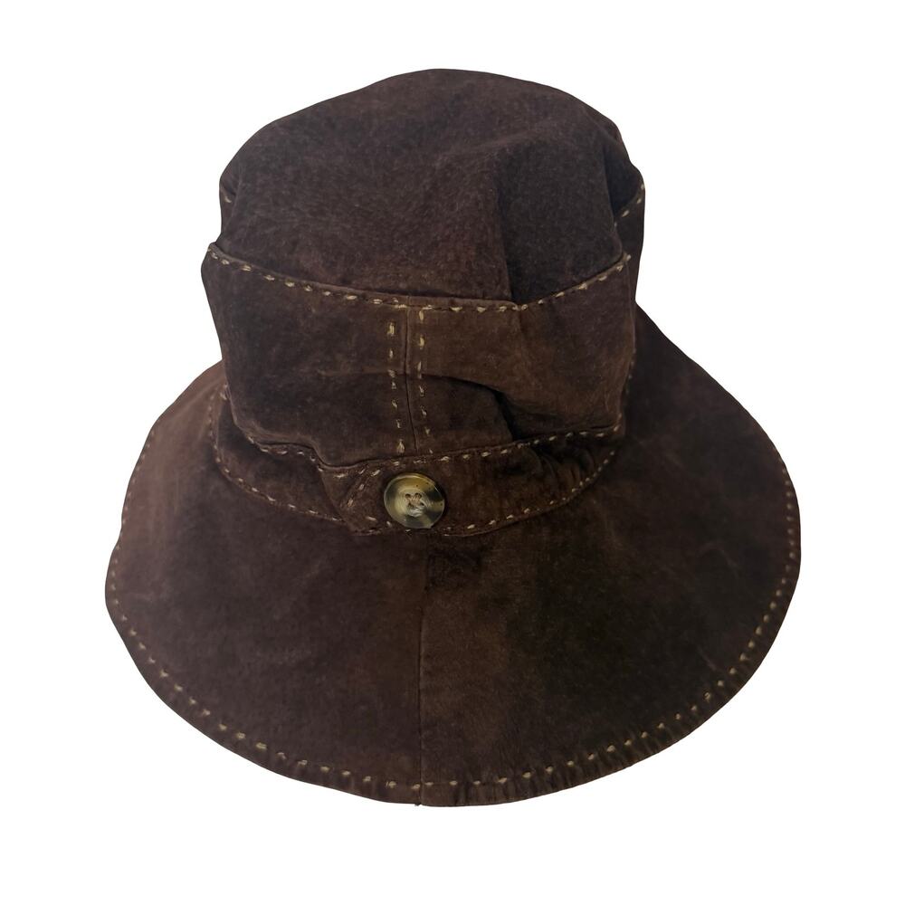 Vintage Nine West Brown Suede Bucket Hat